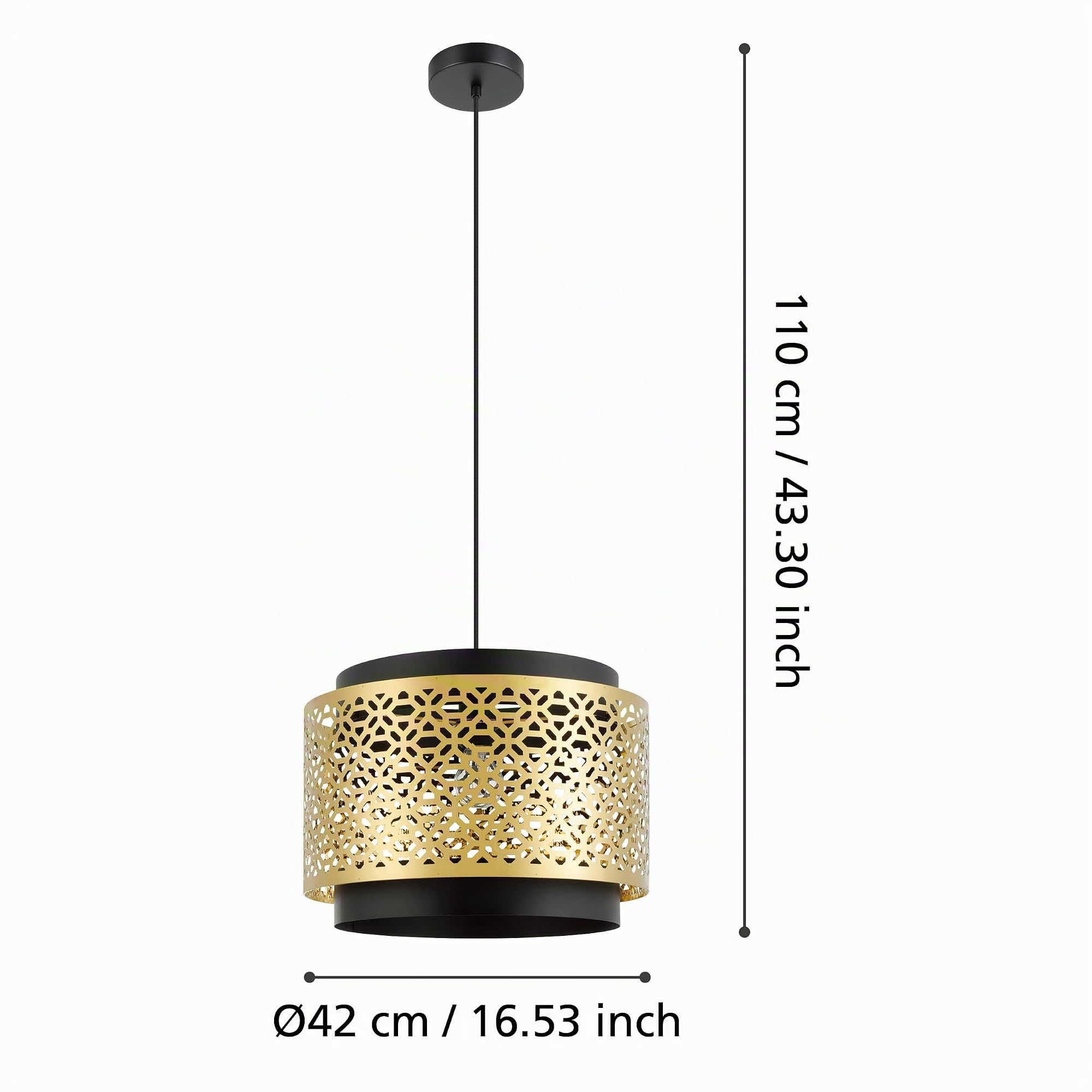 Eglo Sandbach - Lampadario a 1 luce per il tavolo da pranzo, lampadario