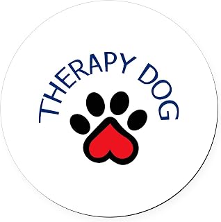 CafePress Therapy Dog 5.5" Round Car Magnet Magnetic Bumper Display