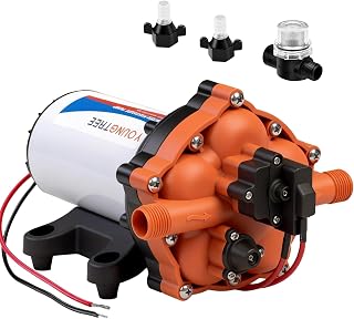 YOUNGTREE 55-Series 12V RV Water Pressure Diaphragm Pump 7GPM 70PSI 12 Volt Five Chamber Water Washdown Pump Self Priming with Pressure Switch for RV, Garden, Irrigation, Boat, Home, Sprayer
