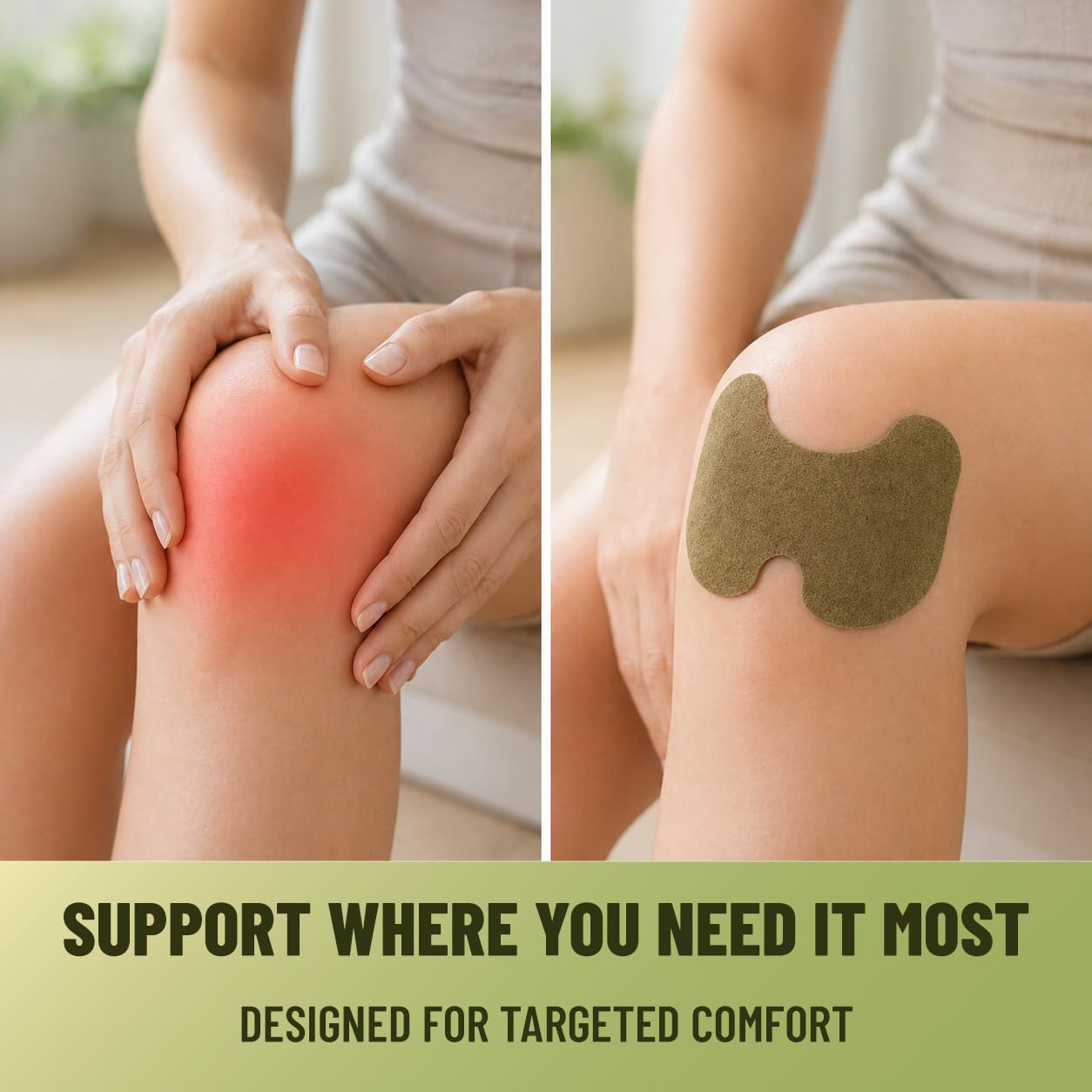 TOLEVITA Knee Patches – 40 Patches per Pack with Wormwood, Ginger, Safflower, Notoginseng, Capsicum & Menthol - Warm & Cool - Comfort & Everyday Wellness — Amazon image 3