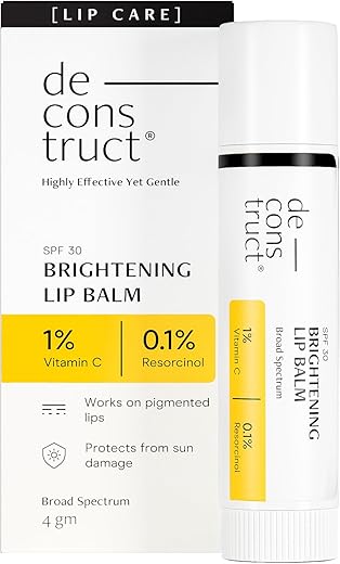 Deconstruct Brightening Lip Balm with SPF 30 | For Dark, Pigmented, Dry, Flaky Lips | Brightens Pigmented Lips | Vitamin C for Dark Lips | SPF 30…