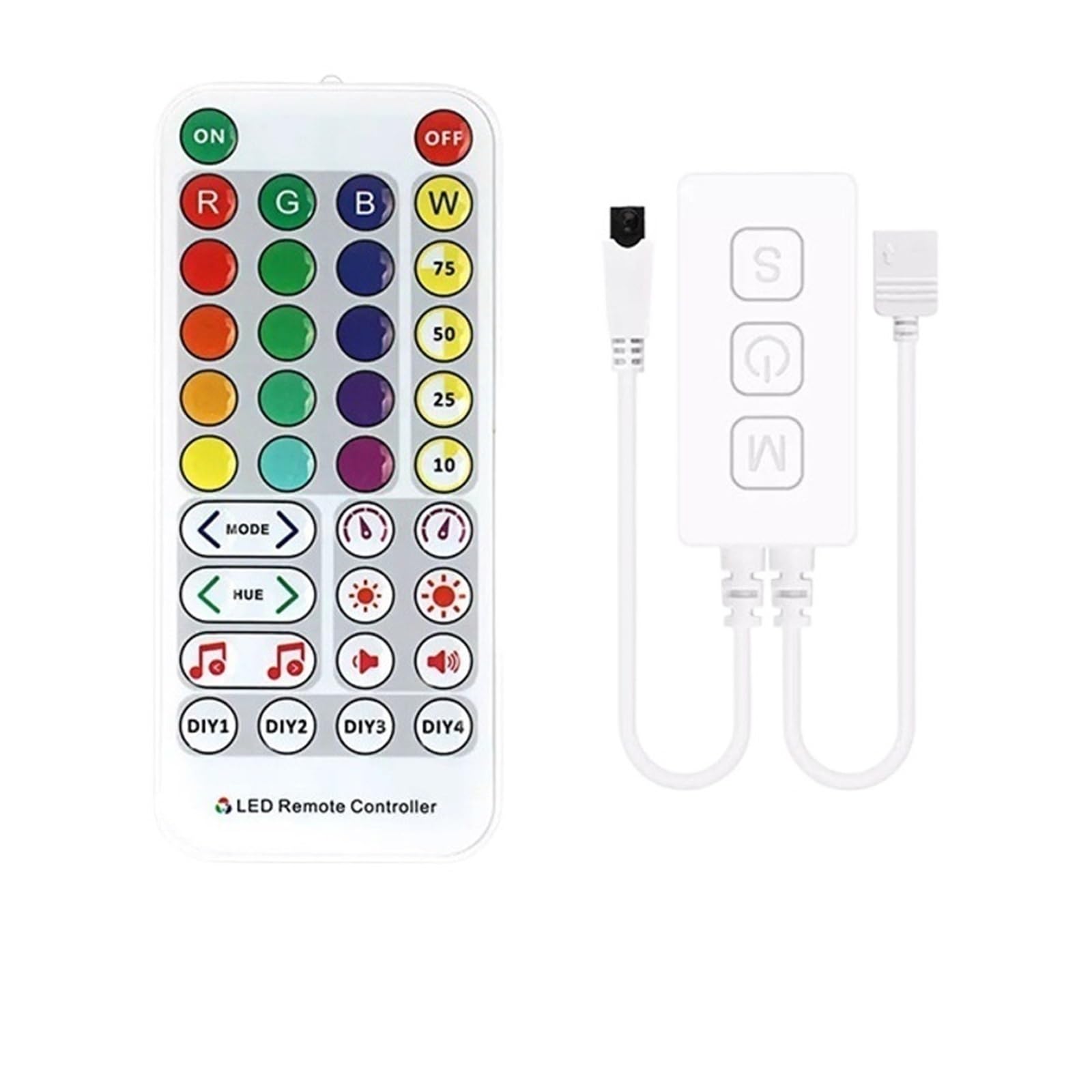 Controlador LED con control remoto SP613E para regular el brillo y cambiar colores