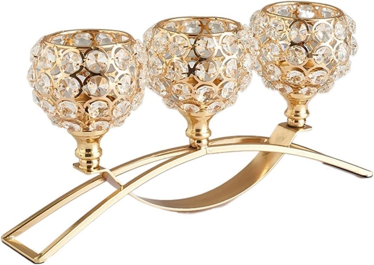 Candle Holder Stand Metal Candle Holders Candlestick Crystal Coffee Dining Table Centerpieces Stand Candlesticks Wedding Christmas Home Decoration Candlestick Holders (Color : 34.5cm)