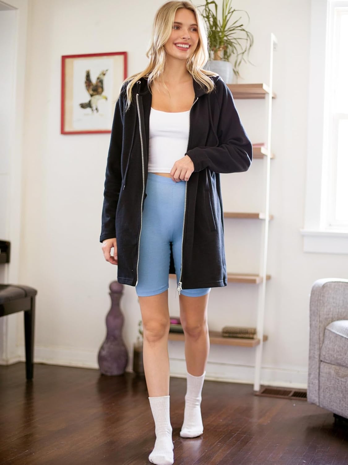 Design by Olivia Women's Casual Oversized Loose Fit Zip Up Pullover Hoodie Tunic Sweatshirt Jacket Fall Outfits (S-3X) - Image 5