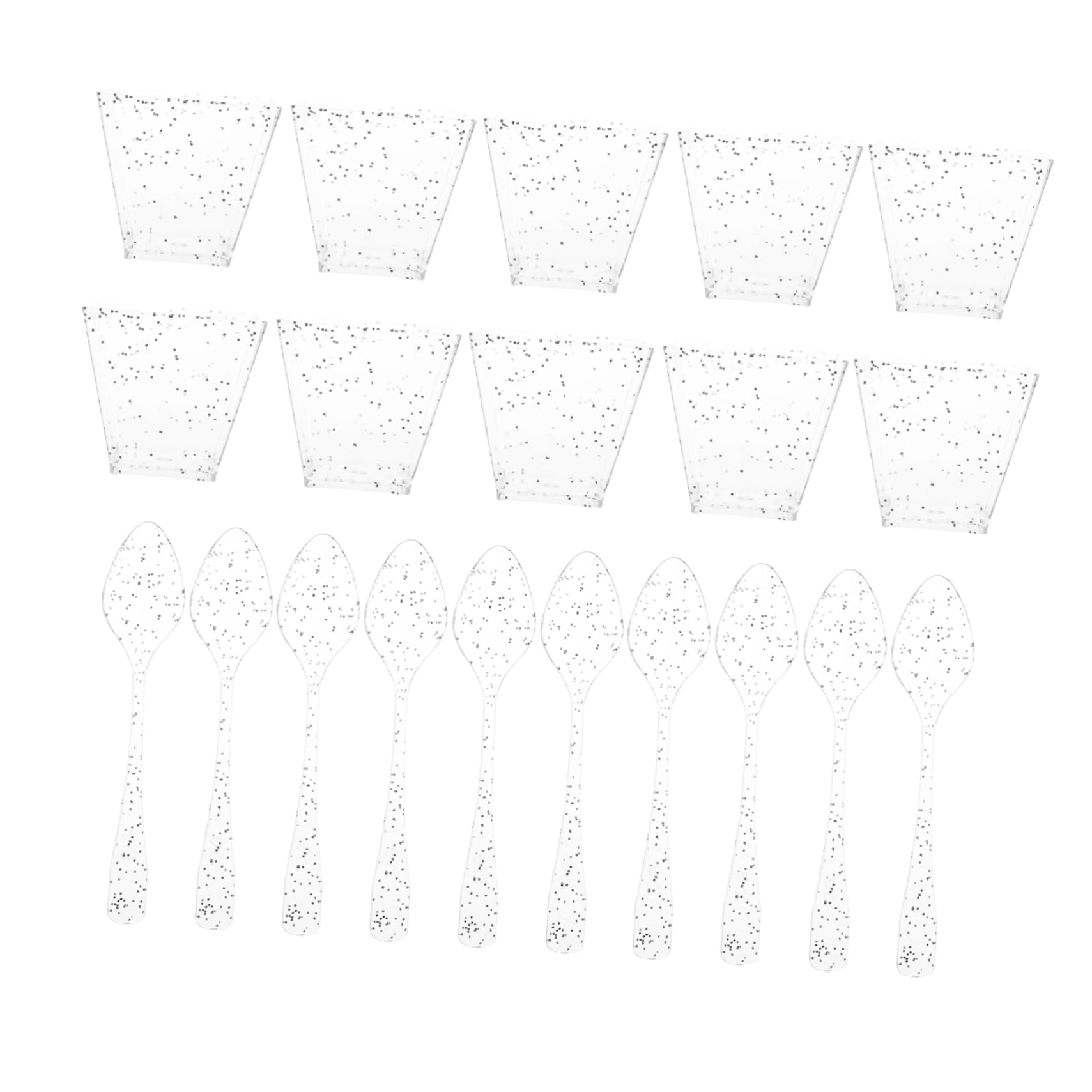 FOMIYES 20 Sets Glitter Dessert Cups Party Supply Party Cake Storage Cups Bakery Accessory Plastic Ice Cream Cups Plastic Dessert Cups Pudding Storage Cup Dessert Shop Supply Cake Holders