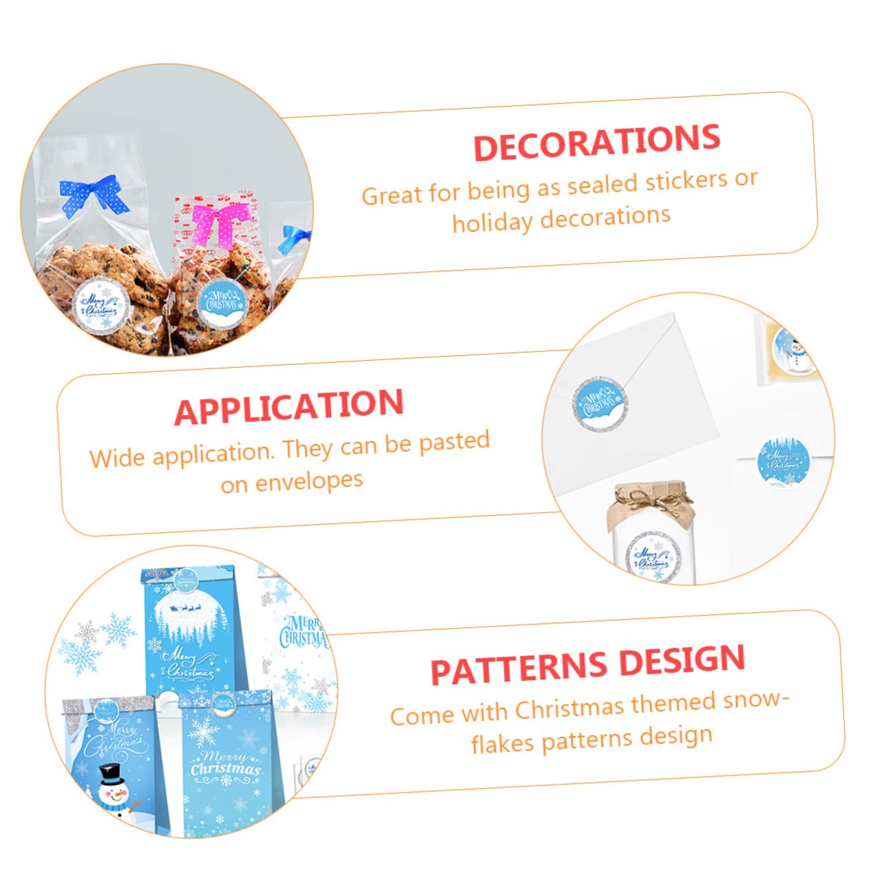 SHINEOFI 140fogli Etichette Adesive Natalizie Confezione Stickers Autoadesivi Per Buste e Facili Applicare e Rimuovere Per e