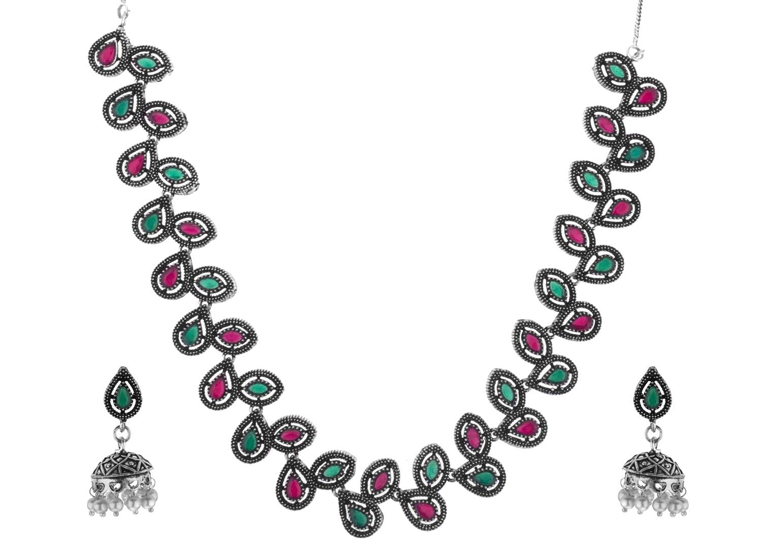 Efulgenz Indian Vintage Retro Ethnic Gypsy Oxidized Tone Boho Necklace Jewellery for Girls and Women Gift for Her