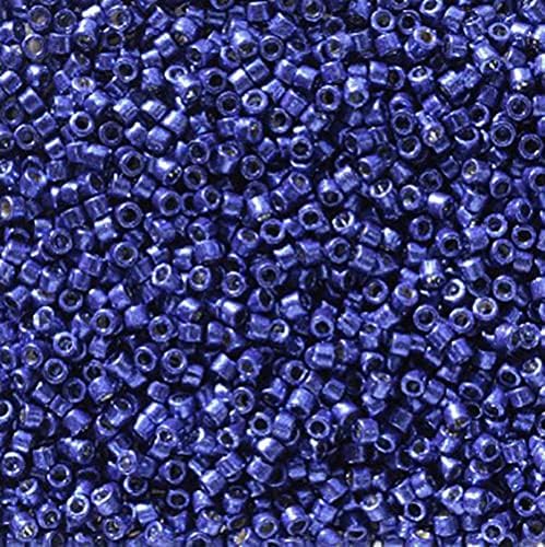 Miyuki Delica 11/0 Duracoat Galvanized Navy Blue 50gms Bag of Japanese Glass Beads