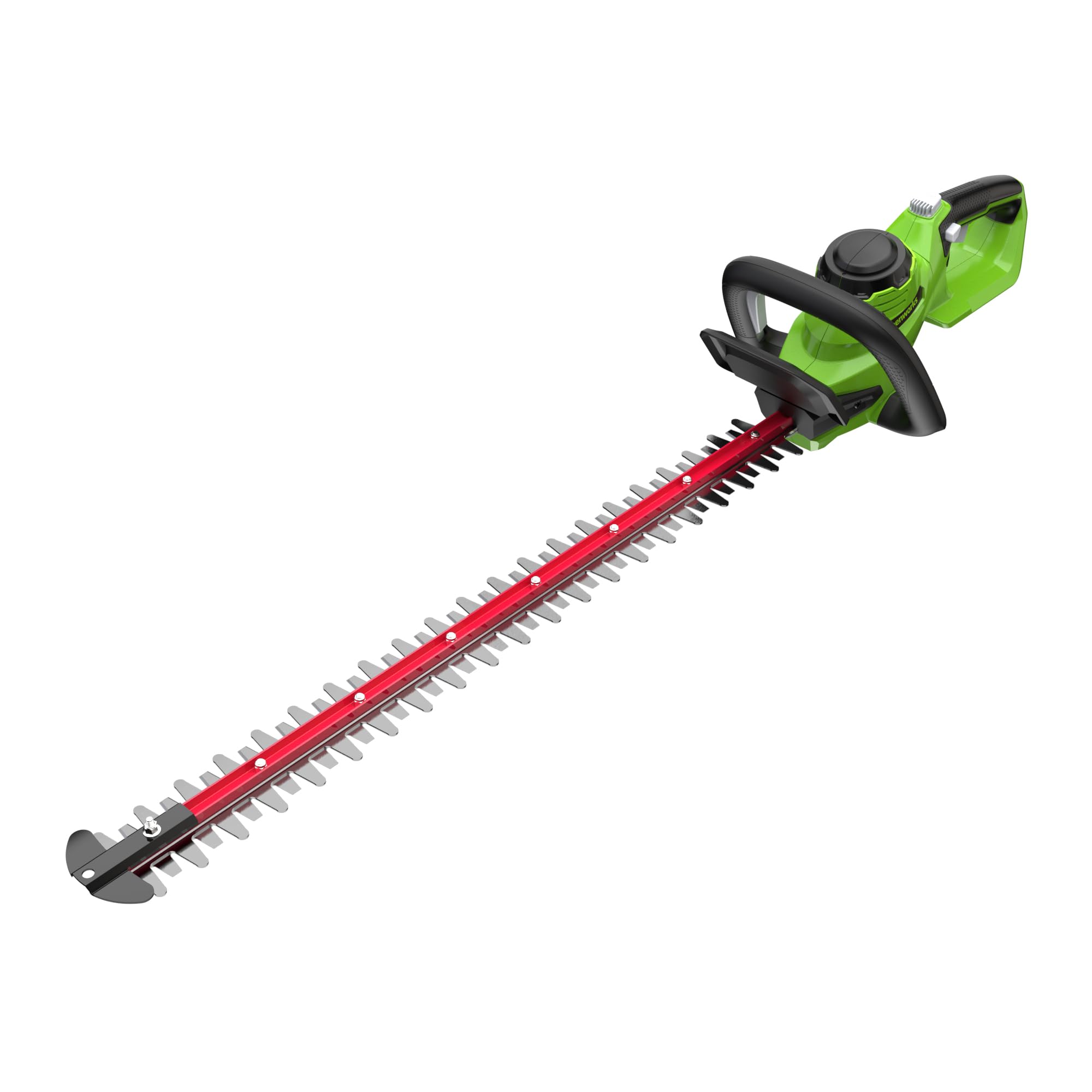 GreenworksCordless Brushless Hedge Trimmer 24V 70cm Dual Action Blade, Cuts up to 25.4mm Thick Branches and Stems 3200 spm WITHOUT BATTERY GD24HT70, 3 Year Guarantee
