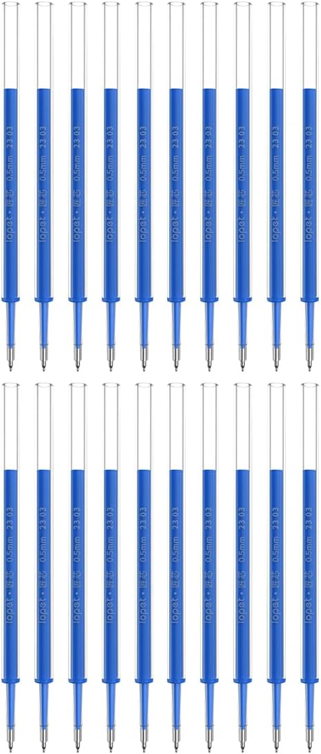 Recambios de Bolígrafo Gel Azul 0.5mm - 20 Unidades