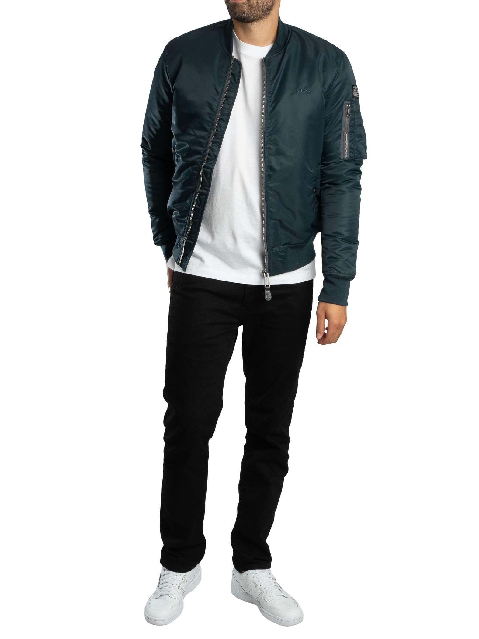 Schott NYC Unisex-Adulto Bomber Airforcers Bloccaggio, Marrone, L