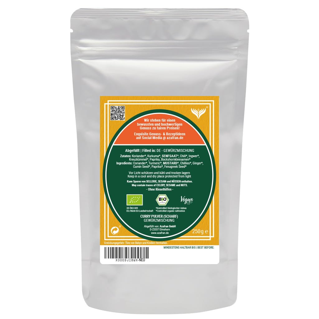 Azafran BIO Edel Curry Currypulver indisch (scharf) Madras Richtung 1kg