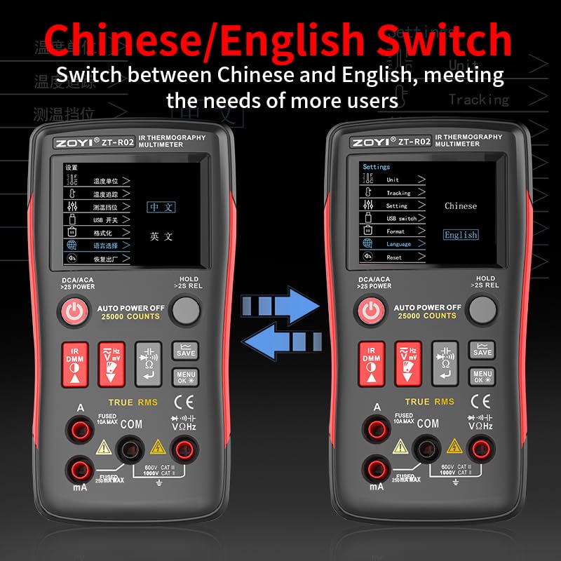 ZOYI R02 Hot and cold tracking 3-point temperature measurement