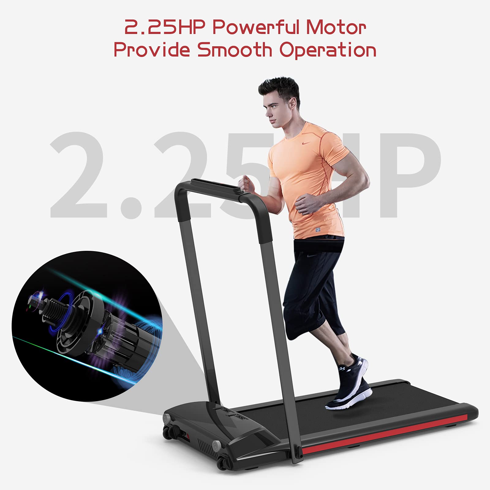 Buy SHAREWIN 2 in 1 Under Desk Treadmill, 2.25HP Folding Walking