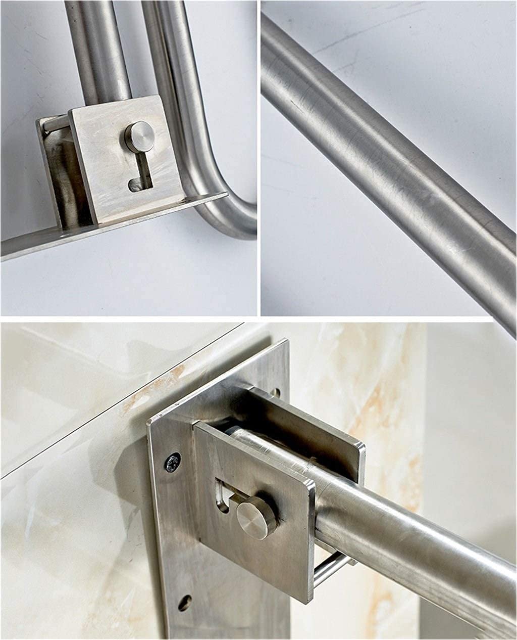 Barra de Agarre de Seguridad para Ducha sin Plomo para Bañera, Barra de Agarre de Acero Inoxidable en Forma de U Abatible de Seguridad, Barras de Agarre de Baño Antideslizantes para Discapacitad