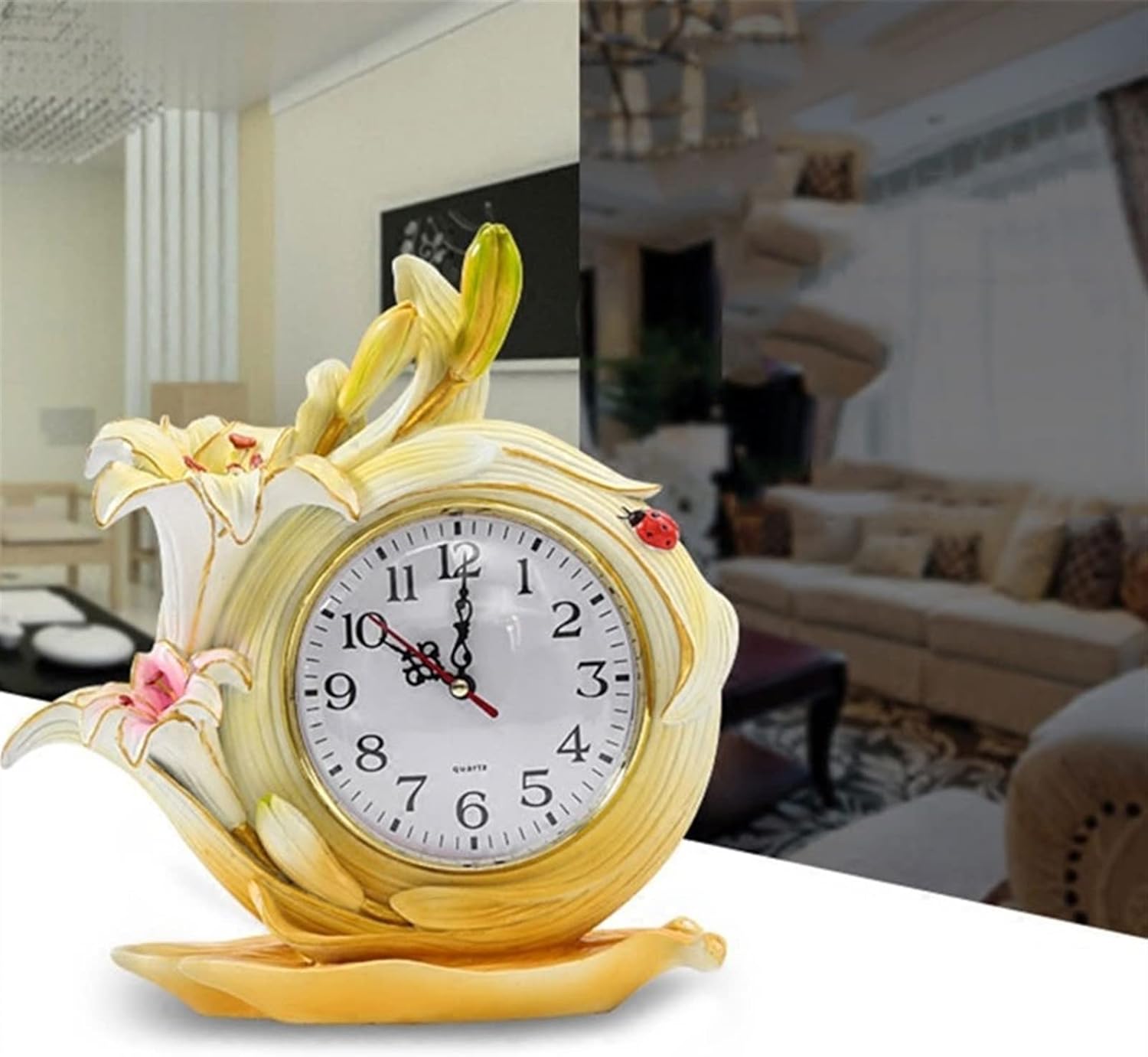 装飾 個別 ユリ 時計と建築装飾 クリエイティブ リビングルーム 寝室 縦型時計装飾 リビングルーム用