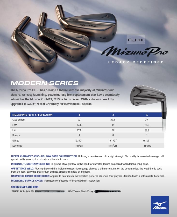 Mizuno Pro 26 Fli-Hi Golf Iron – Precision & Distance