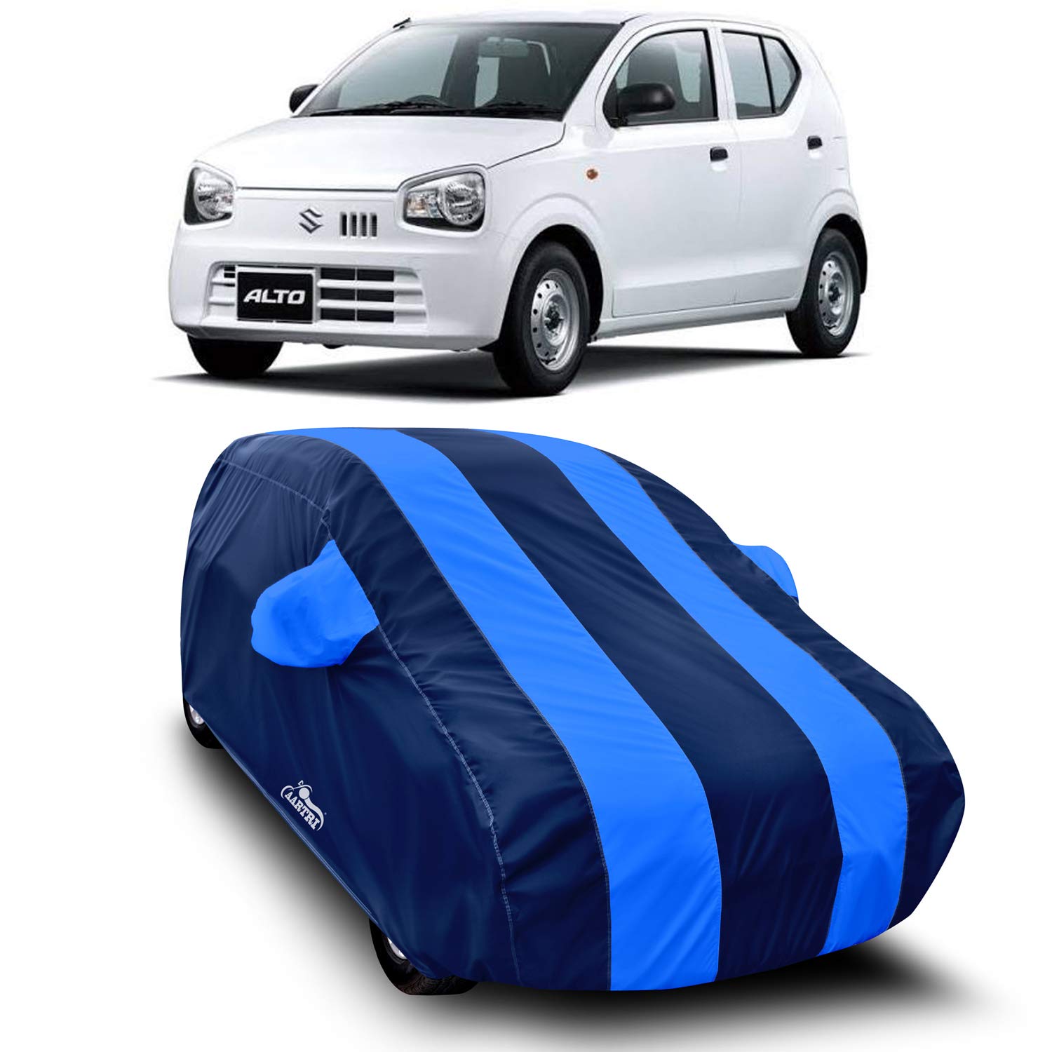 Cover Lab Presents Prime Quality Water Resistant Car Body Cover Compatible with Maruti Suzuki Alto Turbo (Royal Blue with Mirror)