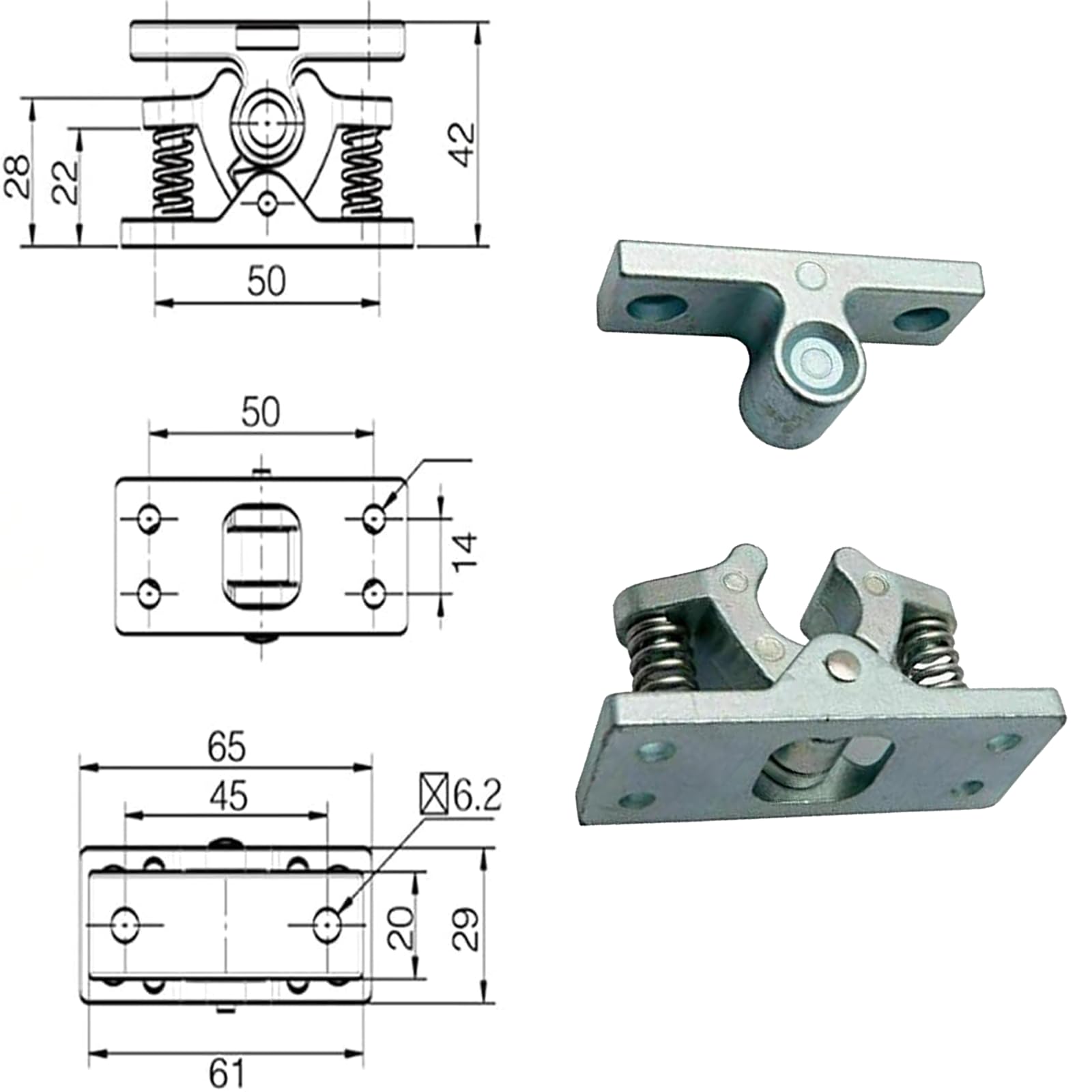 2 Fermaporta Per Roulotte E Camper - In Lega Di Zinco Con Molle In Acciaio - Foto 7