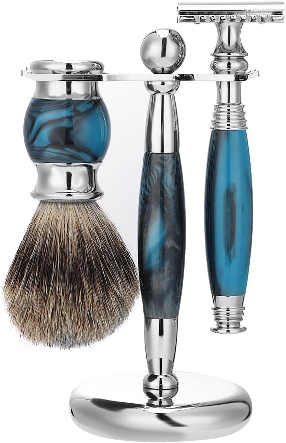 Men’s Manual Safety Razor Set, 6 Colors Classic Safe, Practical and