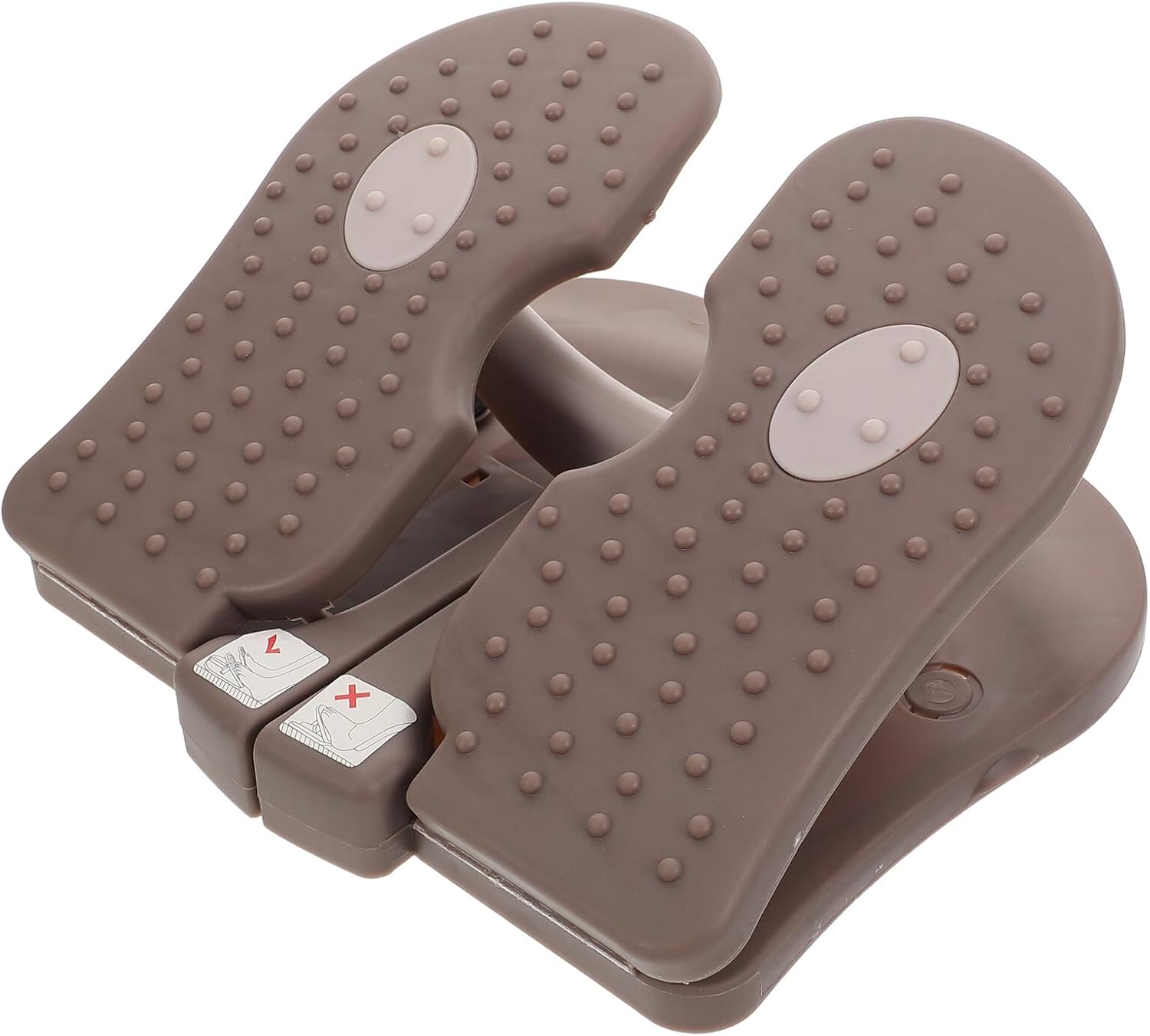 GALPADA Portable Compact Mini Stepper for Home Exercise Quiet Hydraulic Stair Trainer for Leg Workout and Cardio Training Lightweight Fitness Machine in Coffee Color