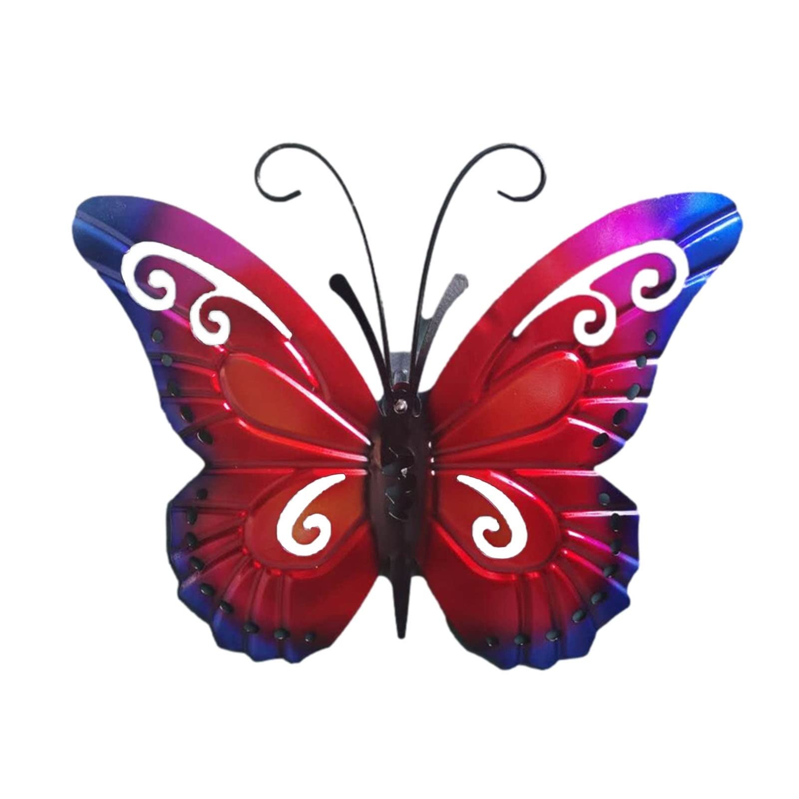 Statua ogrodowa do wnętrz ogród metalowy motyl grafika ścienna dekoracja i statua na zewnątrz dekoracja salon dekoracje ogrodowe do dekoracji trawnika na zewnątrz (kolor: B)