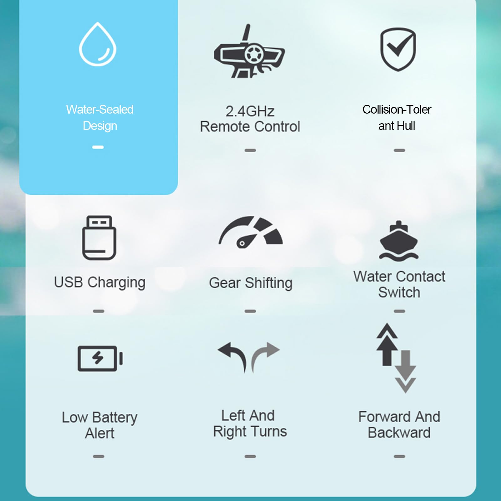Barca radiocomandata da kayak radiocomandata, 2,4 GHz, con interruttore di sicurezza attivato ad acqua, modalità a doppia velocità per piscina, lago, laghetto, facile da usare (blu)