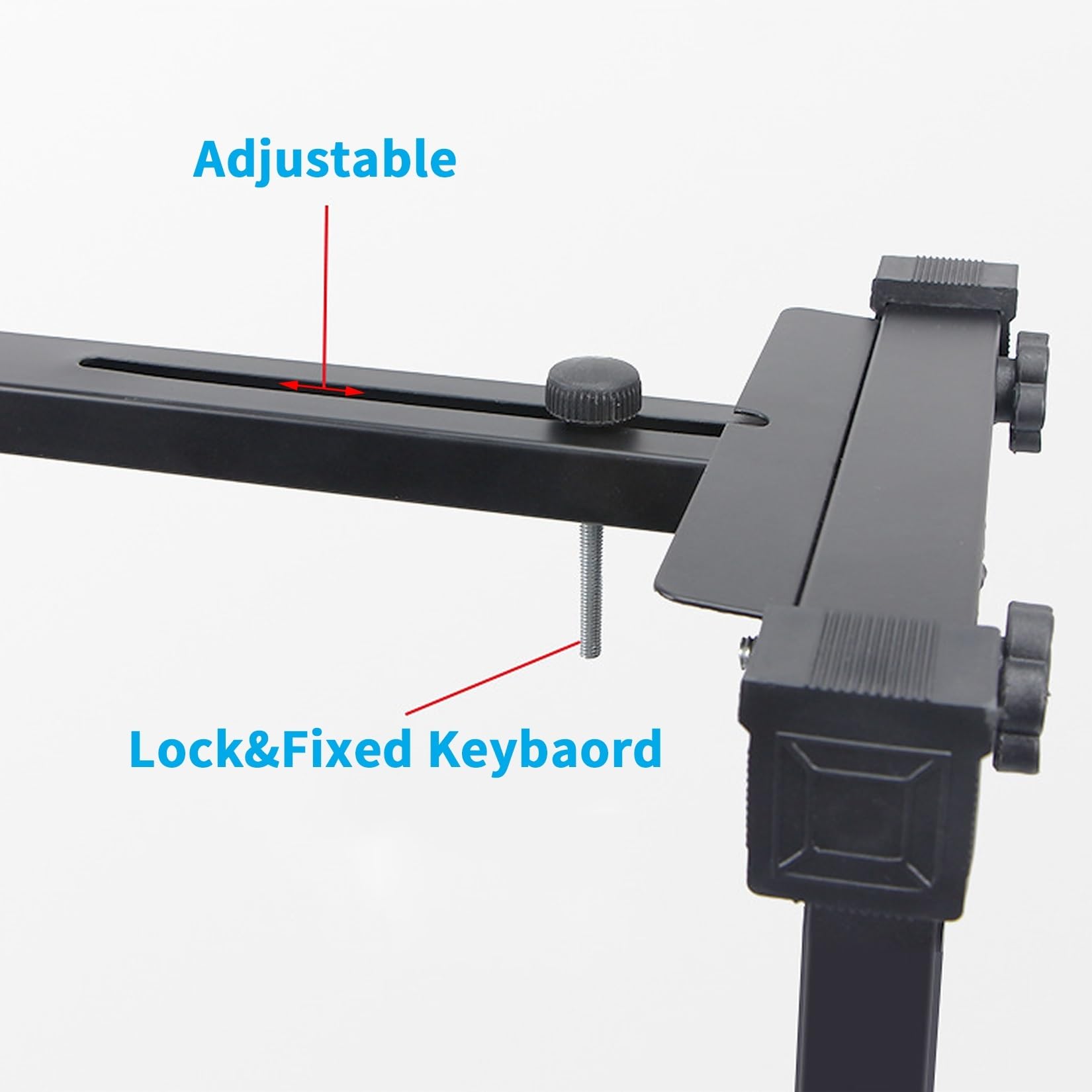 Soporte Piano Soporte ajustable for teclado de piano con base en forma Z, ideal for sintetizadores musicales digitales y equipos electrónicos