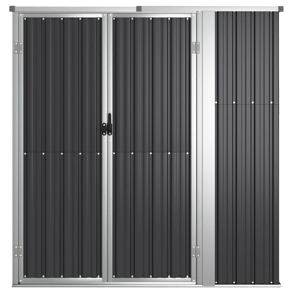 vidaXL Abri à Outils de Jardin Remise de Stockage Organisateur d'Outils Cabane de Rangement Extérieur Anthracite 161x89x161cm Acier Galvanisé