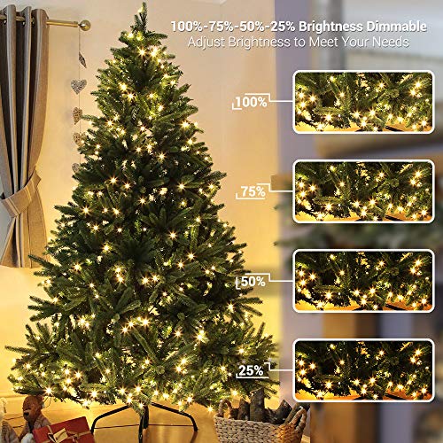 Image of Brizled Christmas String Lights, 279ft 800 LED Color Changing Christmas Lights with Remote, 11 Modes Tree Light Warm White & Multicolor Green Wire Xmas Lights Outdoor for Xmas Party Home