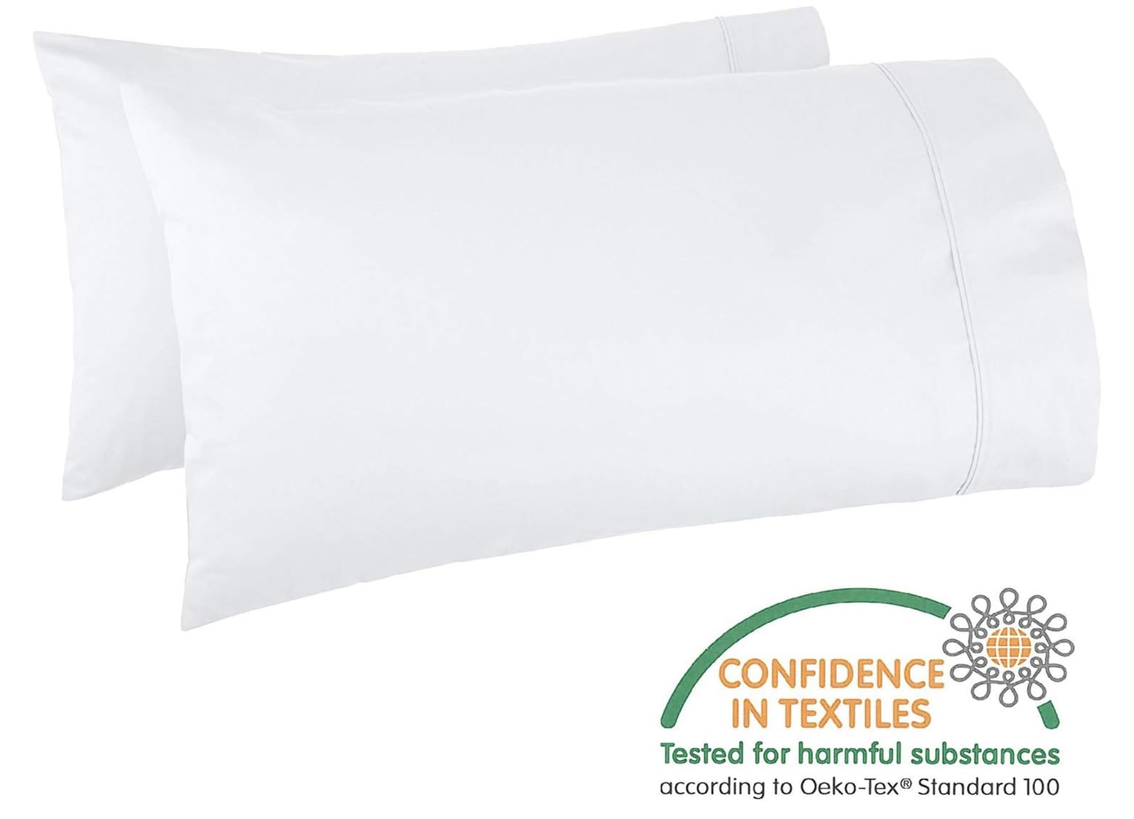 Amazon｜ShanDreamz -100%コットン枕カバー、4パックホワイトソフト