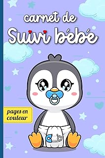 Carnet de Suivi Bebe 6-12 mois: Journal de Bord Bébé Garçon - Cahier de suivi maternel Alimentation Croissance Soins Couches Dodos bain médicaments et notes - pages en couleur