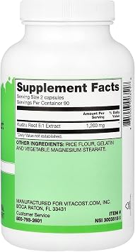Vitacost Kudzu Root Extract, 180 Capsules (600 mg per Capsule)