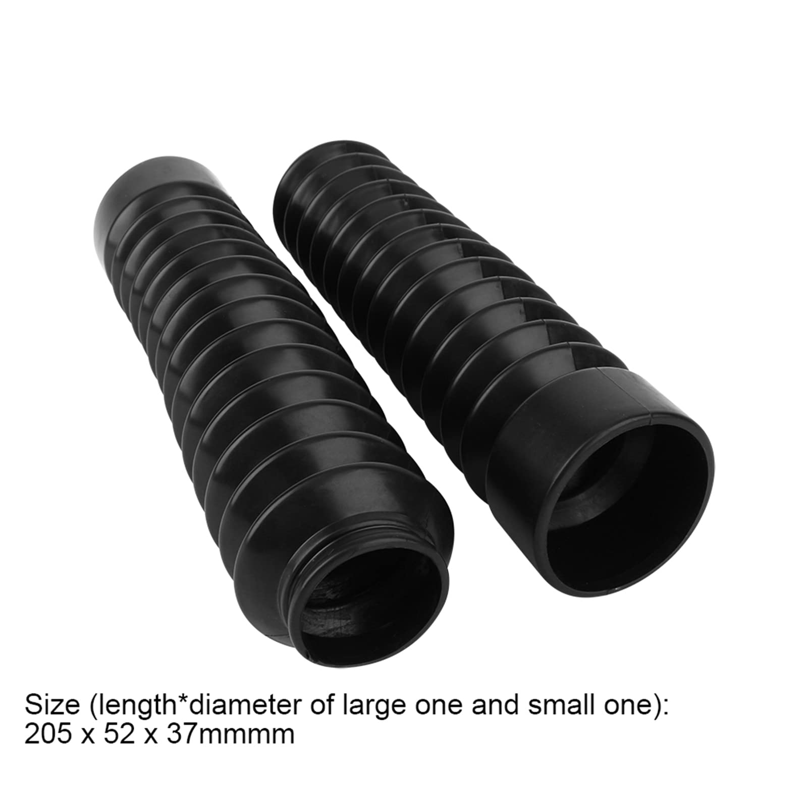 2 pezzi copri forcella moto, 205 x 52 x 37 mm nero universale moto bici copertura forcella anteriore in gomma ghette protezioni forcella parapolvere per bicicletta, moto