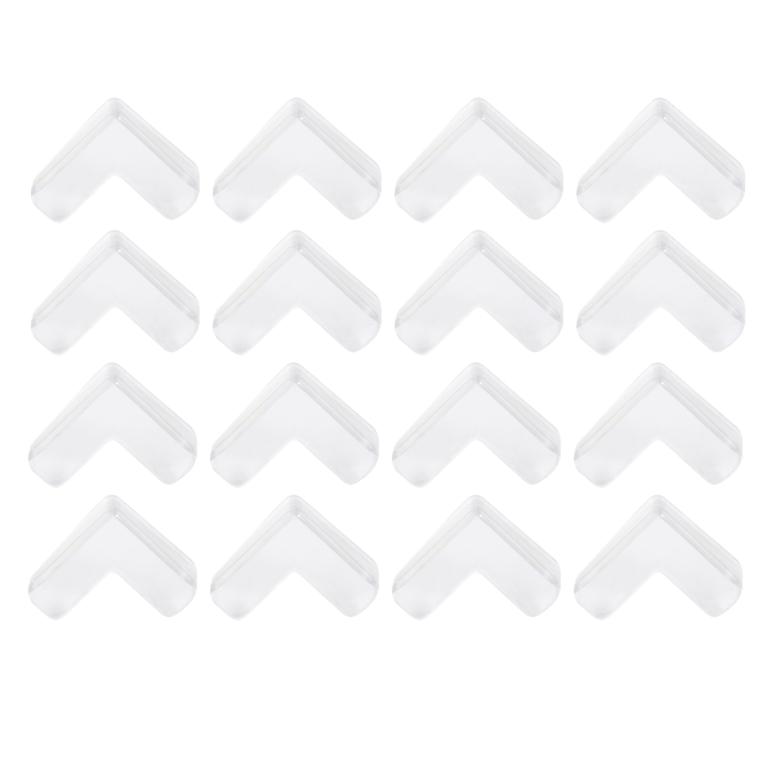 Table Corner Protectors for Furniture - Silicone Corner Guards Self-Adhesive, 16 Pcs - Clear Furniture Corner & Edge Safety Bumpers - Sharp Edge Protector Pads for Desk, Glass Tables, L Shape