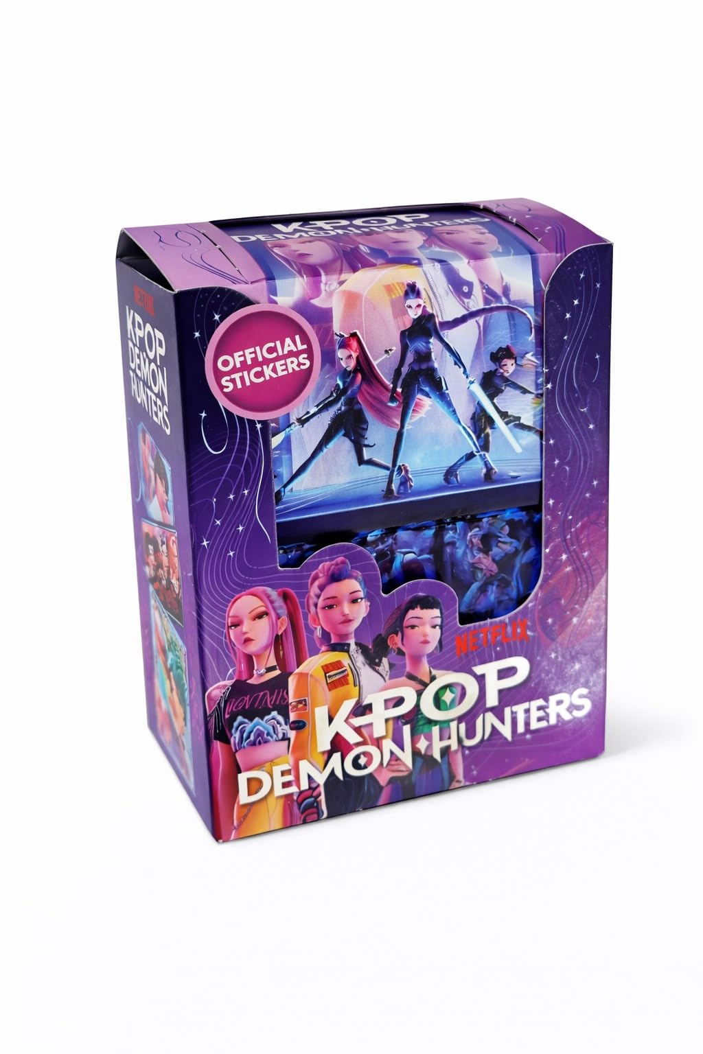 K-Pop Demon Hunters Display Box 40 torebek z figurkami - Pudełko z naklejkami, oficjalne figurki do albumu K-Pop Demon Hunters