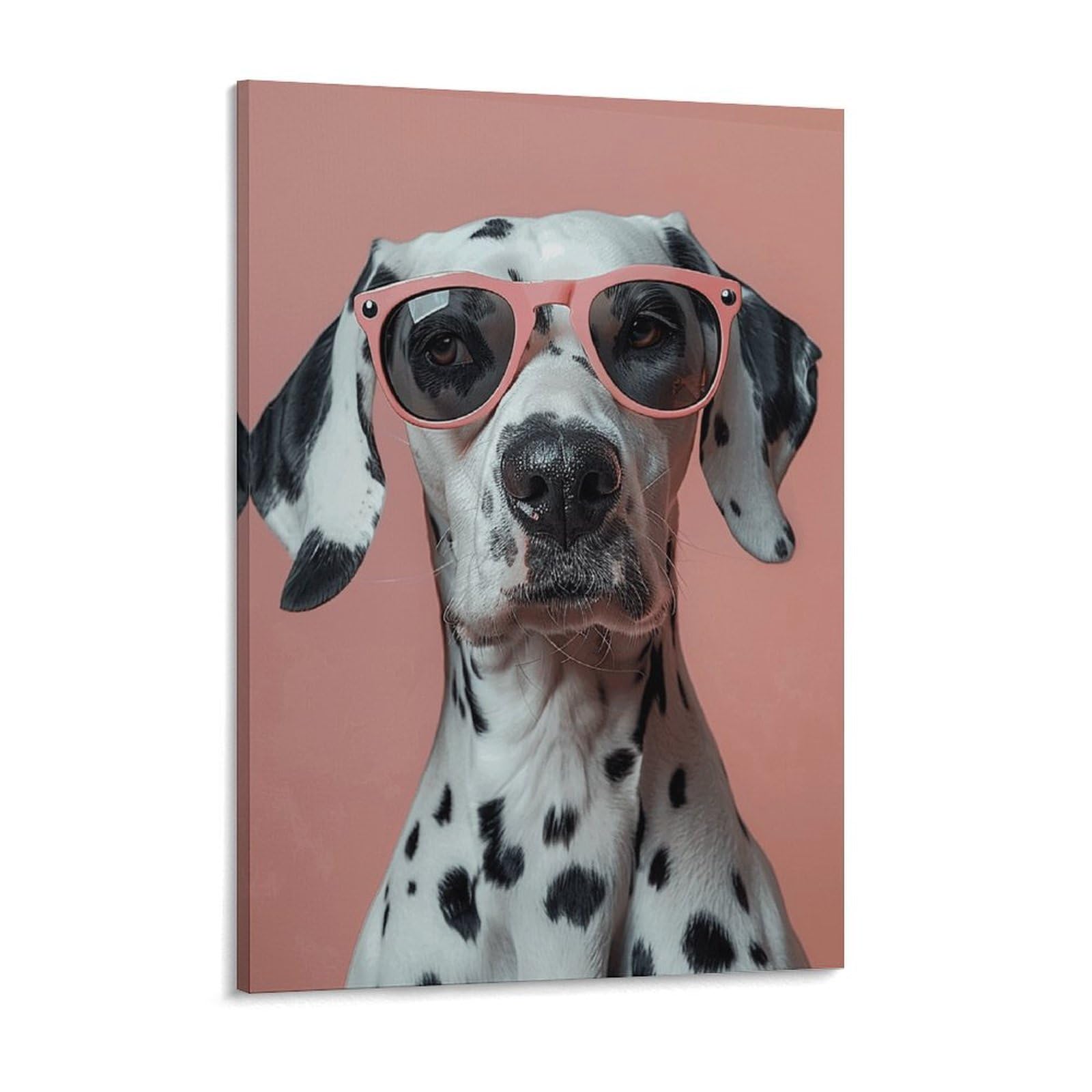 Dog Wearing Sunglasses Canvas Wall Art for Bedroom 18x24inch Canvas Prints Artwork for Walls Modern Picture Artwork Painting for Living Room Aesthetic Wall Paintings for Bathroom Kitchen Offi