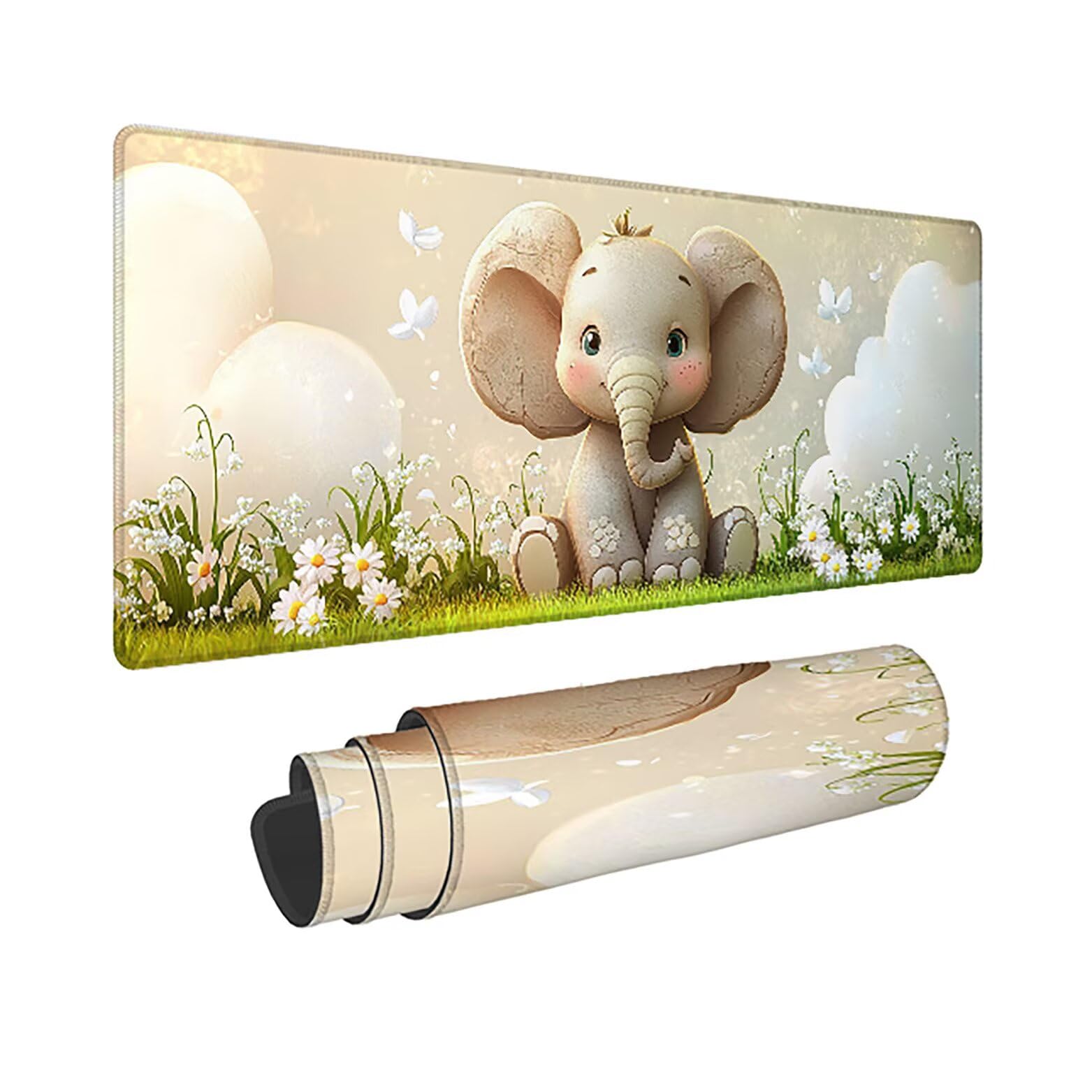 Podkładka pod mysz do gier XXL ze zwierzętami krajobrazowymi, podkładka pod mysz XXL - 1400 x 600 x 3 mm, podkładka pod mysz matowa, bardzo duża tkanina na biurko dla graczy, antypoślizgowa podstawa