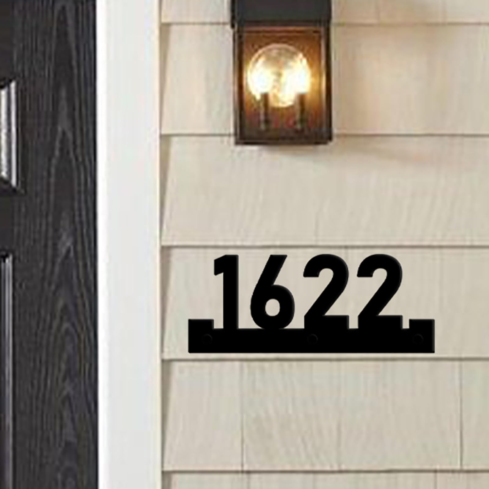Targa Con Numero Civico Moderno Personalizzato In Acciaio Inossidabile | Segnale Stradale/indirizzo/casa/porta/numero Personalizzato | Fissaggi Inclusi | Nero.20CM * 8CM