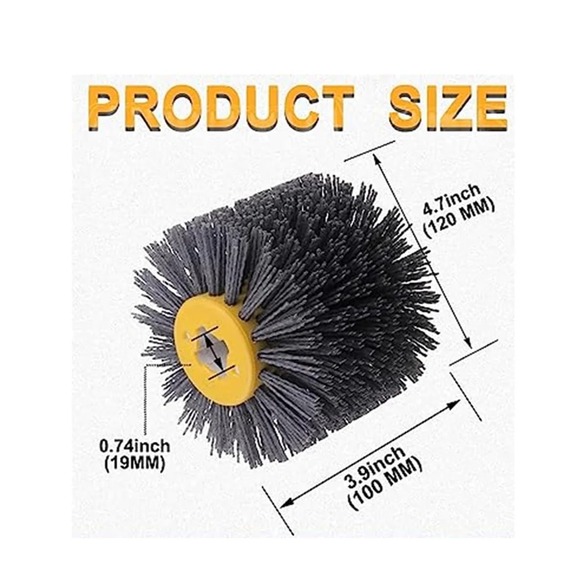 Spazzola Nylon,Spazzole per Trapano Spazzole for Tamburi Metallici abrasivi Sbavatura Lucidatura Ruota for lucidatura for mobili Adattatore for smerigliatrice angolare in Legno