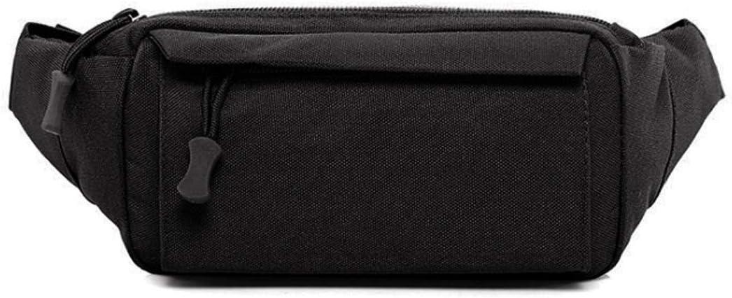 BraveHawk OUTDOORS Waist Bag Fanny Pack, 800D Military Nylon Oxford Water Resistant Utility EDC Crossbody Chest Pack Outdoor Daypack Organizer for Travel Hiking (Black)