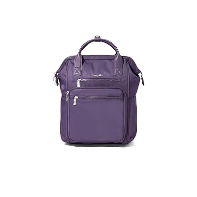 Baggallini Chelsea Laptop Backpack Shoulder Handbags Deep Grape Twill, Polyester