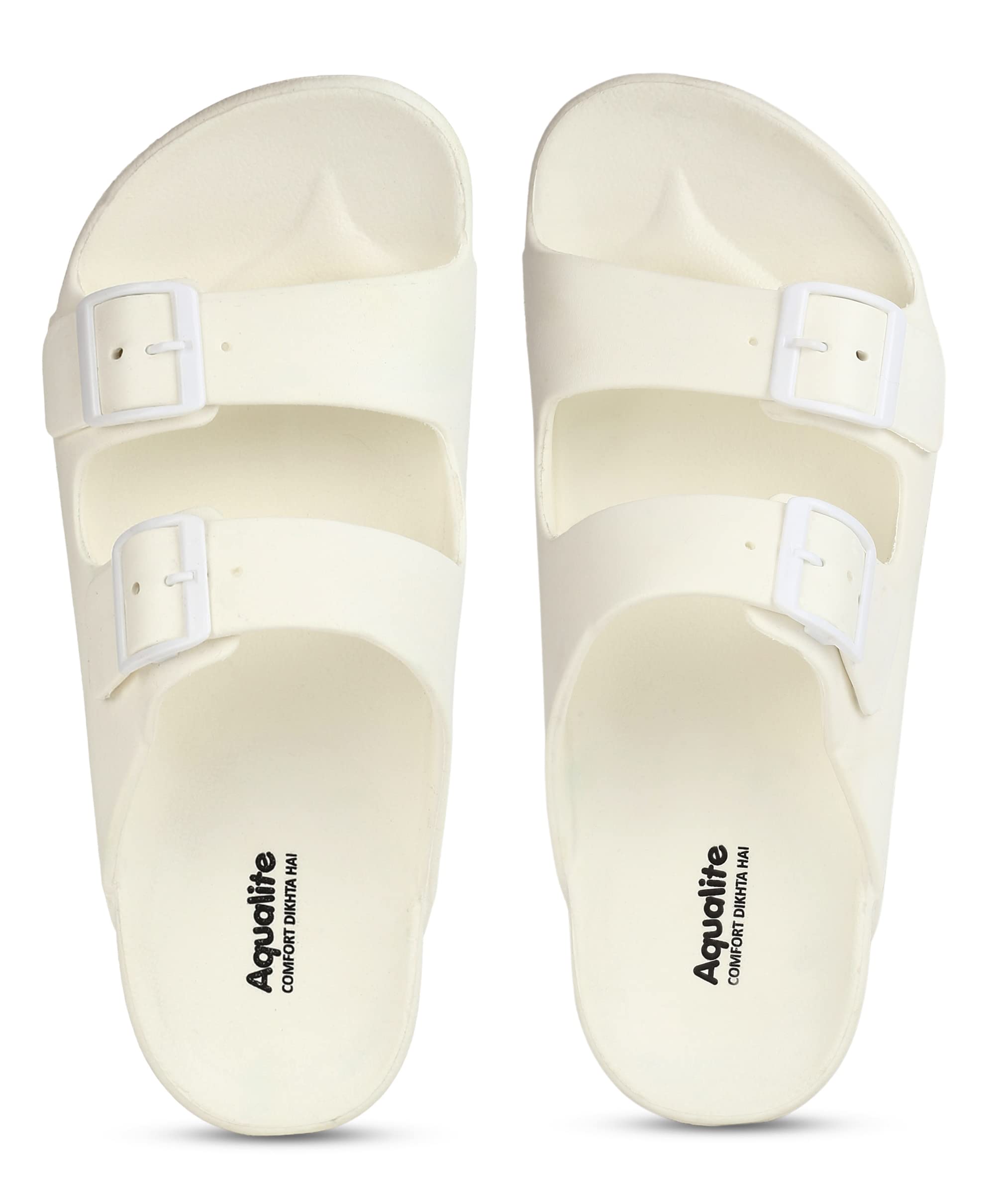 Aqualite Sliders for Men|| Comfort Trendy Stylish Fashionable Slippers For Men||Flip Flops for Men||Slides for Men, White, UK 8 (B0BY2KMS7G) Amazon Price History, Amazon Price Tracker