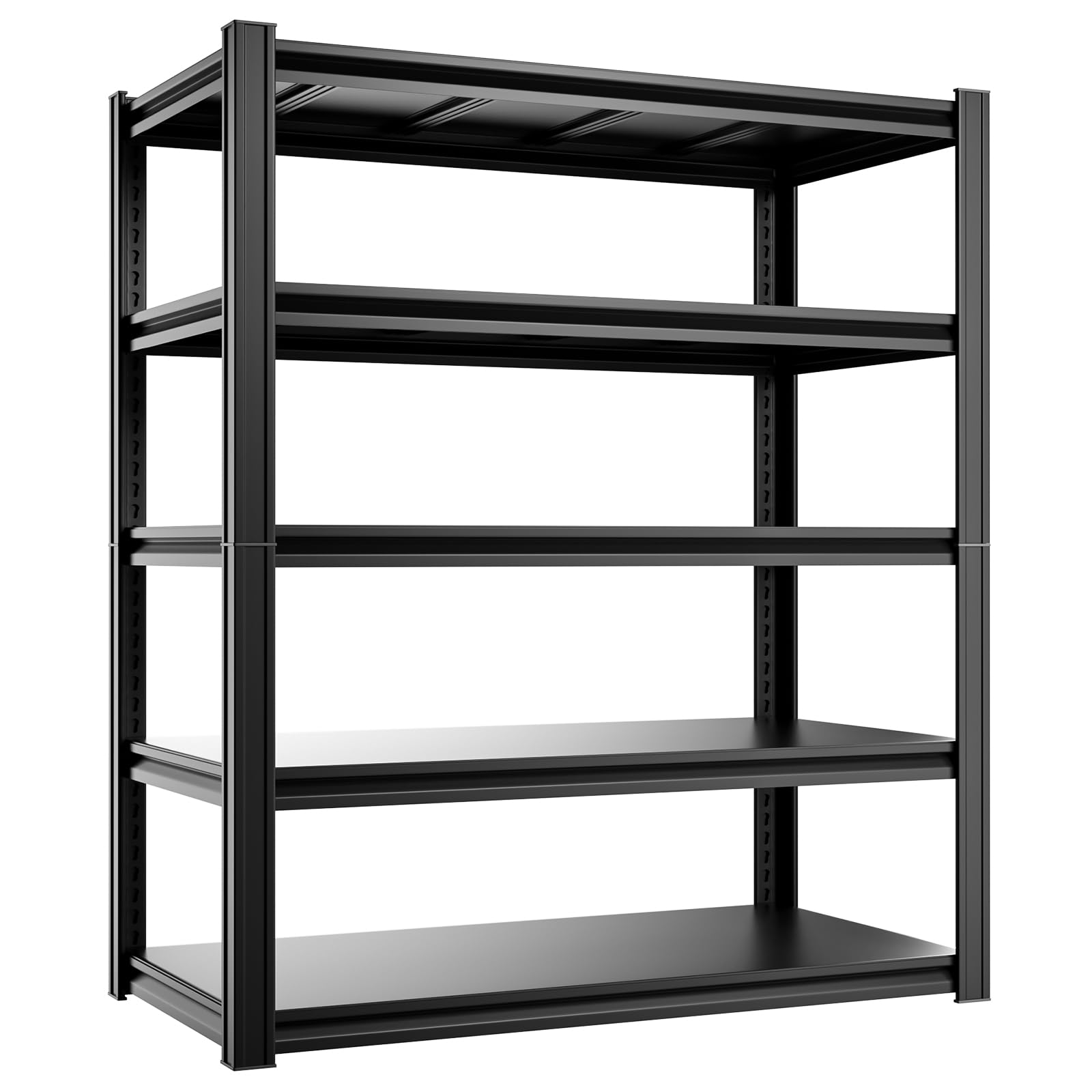 cynnda 5-Tier 40”W X 20”D X 72”H Heavy Duty Garage Storage Shelves 2500LBS Basement Shelving Heavy Duty Adjustable Unit Rack Metal Rack(Black)