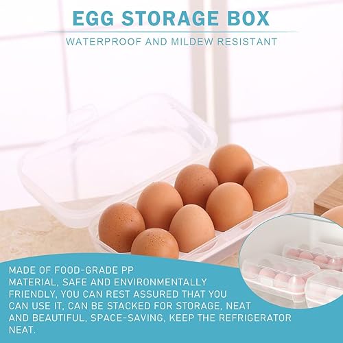 Miniatura 5 de Caja de almacenamiento de huevos de belleza con 8 ranuras para recoger huevos de belleza, contenedor de almacenamiento de huevos, portador de huevos