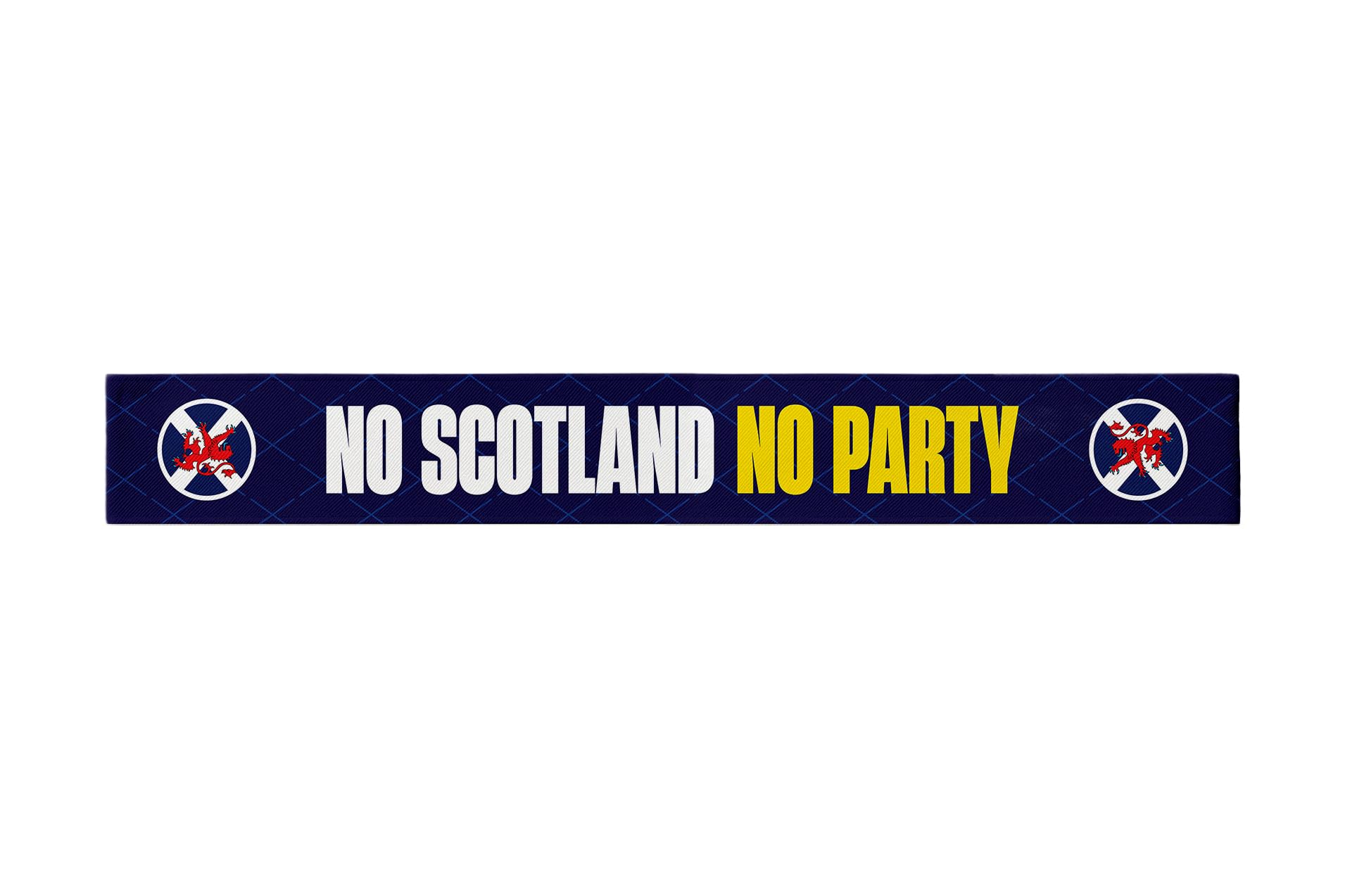 British Made Gifts Unisex Blue No Scotland No Party - Wc 2026 - Knitted Eyelet Football Scarf
