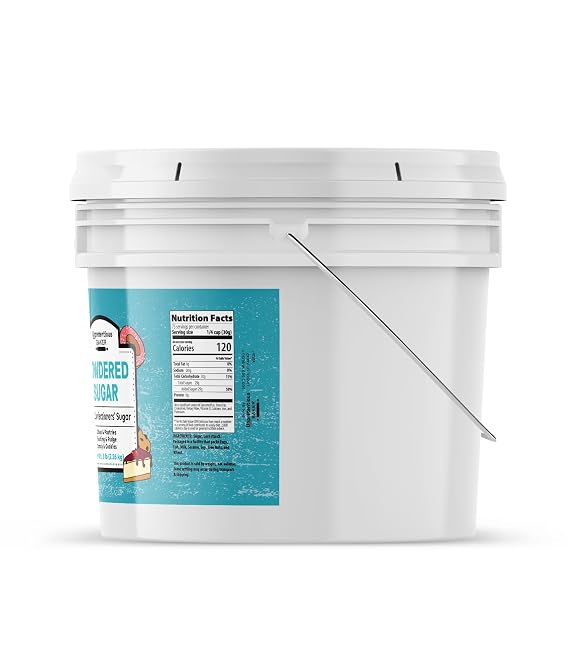 Unpretentious Powdered Sugar (1 Gallon) Confectioners Sugar, For Baking, Candy Making, Desserts