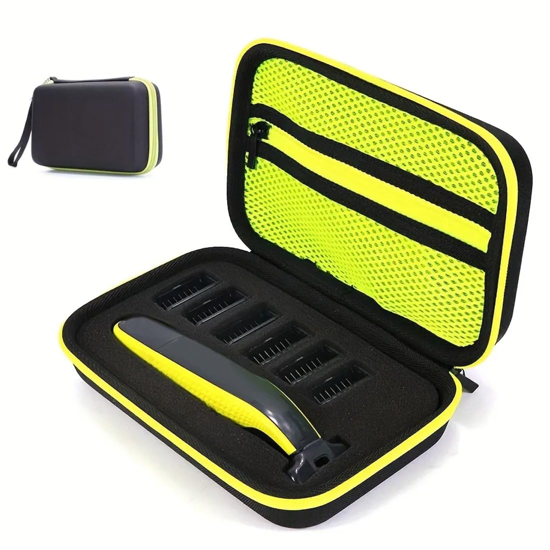 NHPY 1 Piezas Estuche Funda para Philips Oneblade Qp2530/30, Qp2520/30, Qp2630/30, Qp2520/65,Portátil Duro Viaje Case Funda Compatible con Philips Oneblade Face(Verde)