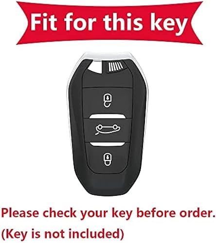 Miniatura 2 de SAIQIAN - Funda para llave de automóvil para Pe-ugeot 308 408 508 2008 3008 4008 5008 para Ci-troen C1 C2 C3 Ca-ctus DS3 DS4 DS5 DS6