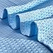 DANGTOP Cooling Blankets, 100% Rayon Derived from Bamboo, Cooling Blankets Absorbs Body Heat to Keep Cool on Warm Night, Ultra-Cool Lightweight Blanket(79x91 inches, Blue)